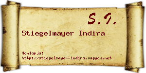 Stiegelmayer Indira névjegykártya